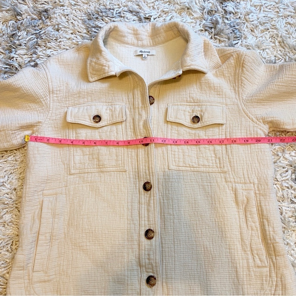 Madewell Women’s Waffleback Branner 100% Cotton Shirt Jacket Size Medium - Picture 13 of 14